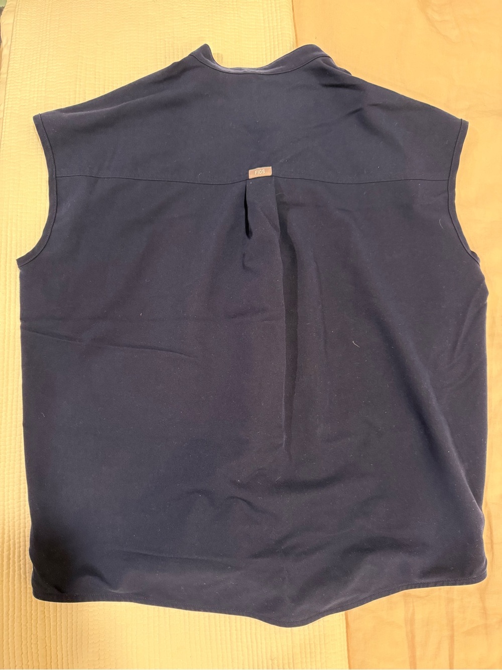 Figs Navy Sleeveless Mock-Neck Scrub Top - Picture 6 of 6